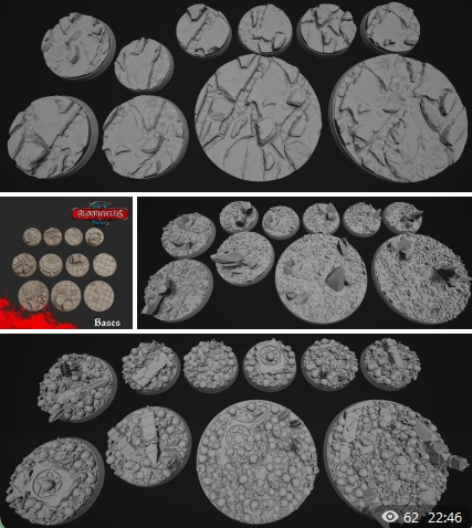 Bloodfields bases, skulls, lava, temple, stones