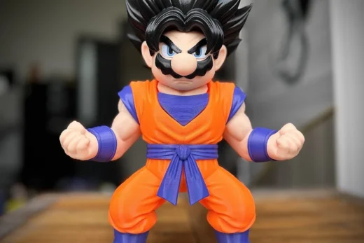 Mario goku fan art no ams multiparts 3mf