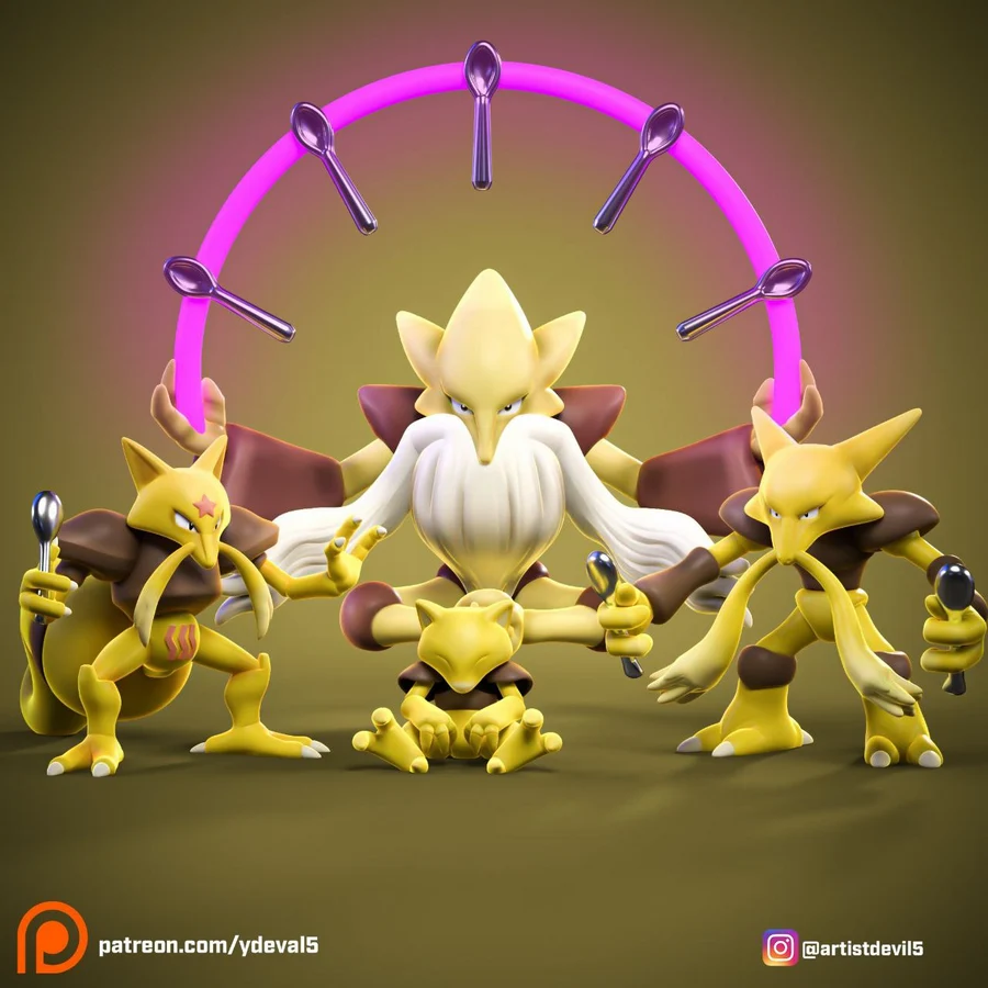 Megaalakazam,alakazam,kadabra, megaalakazam