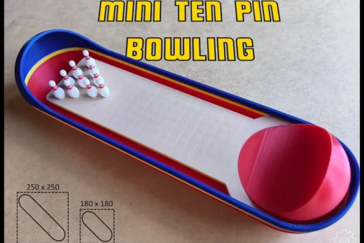 Mini ten pin bowling model files