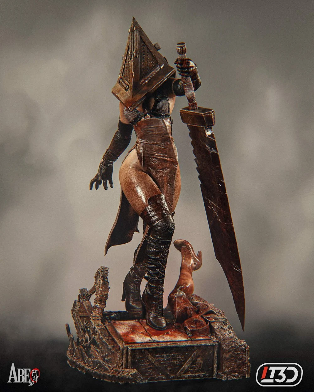 1_4 Pyramid Head – Abe3D by LT3D – STL 3D Print Model | AssetsFree.com 1 4 Pyramid Head Abe3D by LT3D
