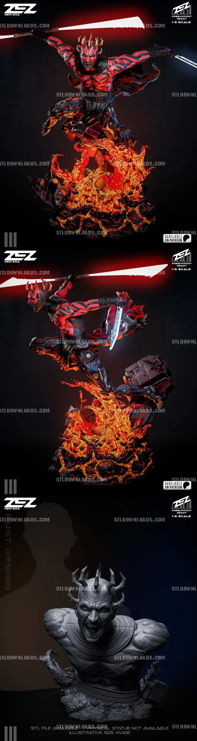 2605 – Darth Maul – STL 3D Print Model | AssetsFree.com 2605 Darth Maul
