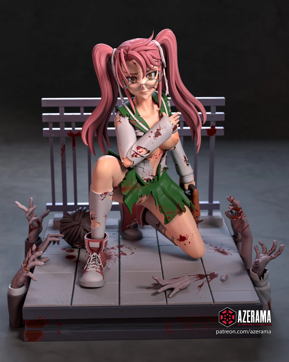 AzeramaSaya TakagiHighschoolof the Dead