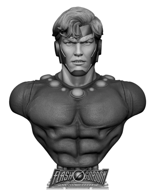 B3DSERK April Term 2026 Flash Gordon Portrait Bust ready for printing