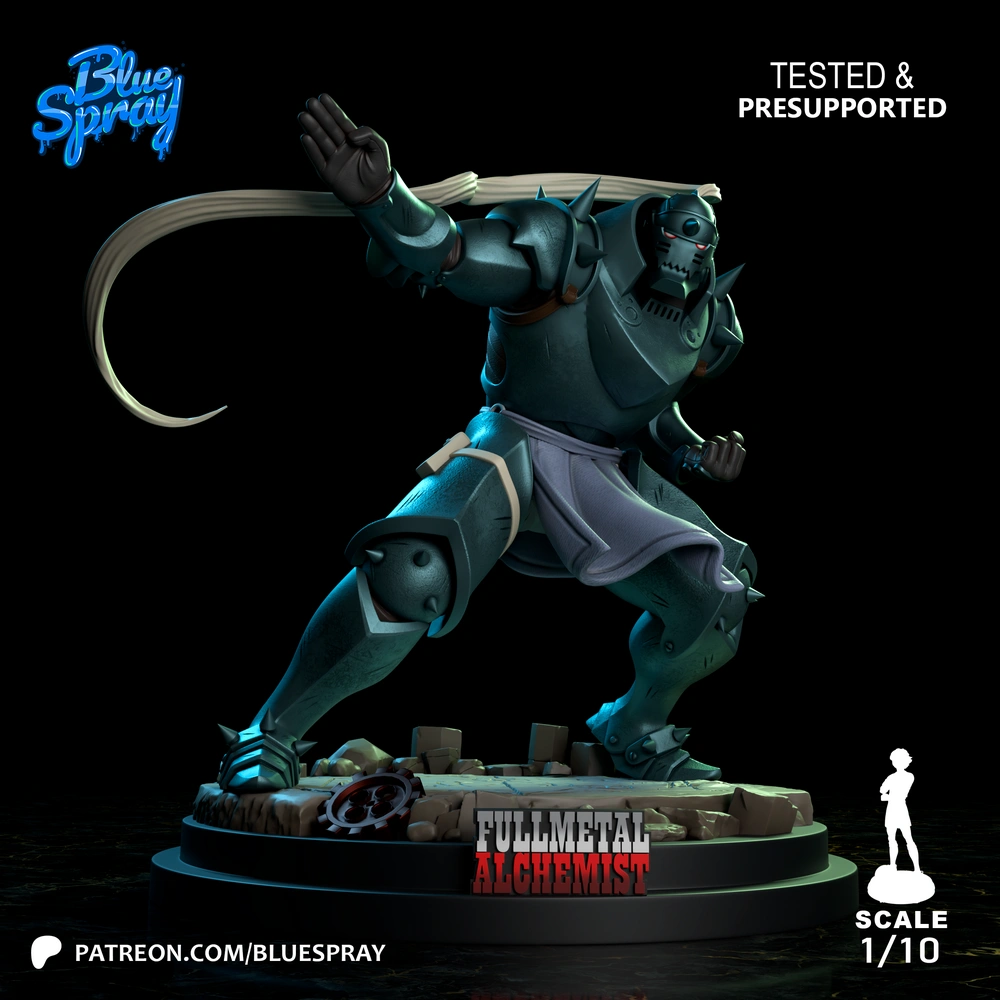 BlueSpray – Alfonse Elric – STL 3D Print Model | AssetsFree.com BlueSpray Alfonse Elric