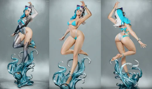ES Monster + Luis3DArt Luna Snow Summer includes 2 versions nsfw