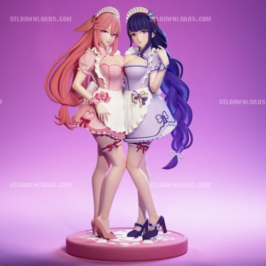 Eggma Studios – Raiden Shogun and Yae Miko – 3D Print Model STL