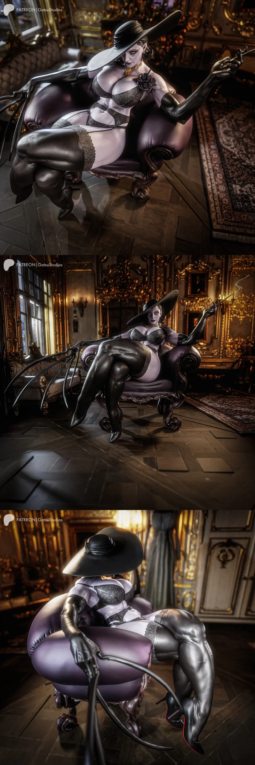 Gatsu – Resident Evil – Lady Dimitrescu – STL 3D Print Model | AssetsFree.com Gatsu Resident Evil Lady Dimitrescu