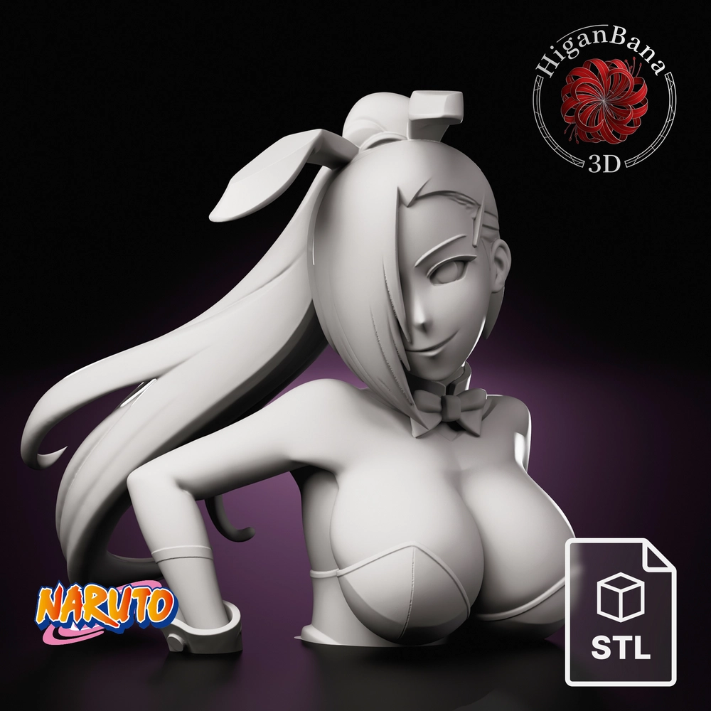 Higanbana3D – Ino Yamanaka (Naruto) Bust – STL 3D Print Model | AssetsFree.com Higanbana3D Ino Yamanaka (Naruto) Bust