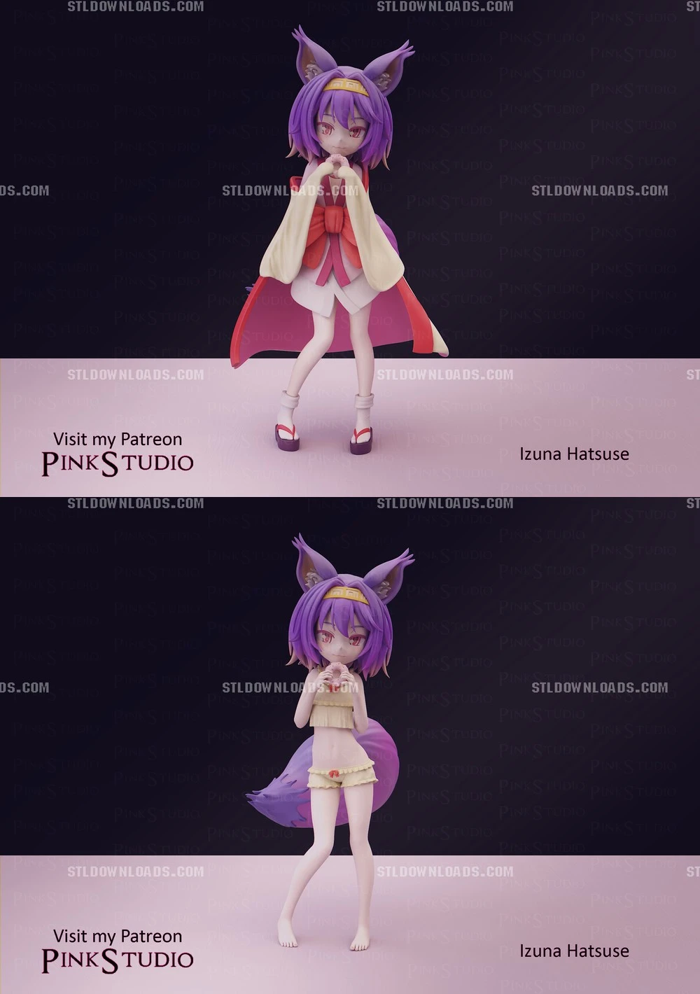 Izuna pink – STL 3D Print Model | AssetsFree.com Izuna pink