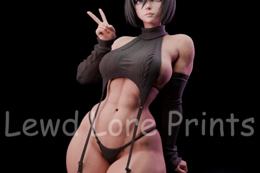 Lewd Lore Prints Mikasa Ackerman Sexy Cut Out Outfit