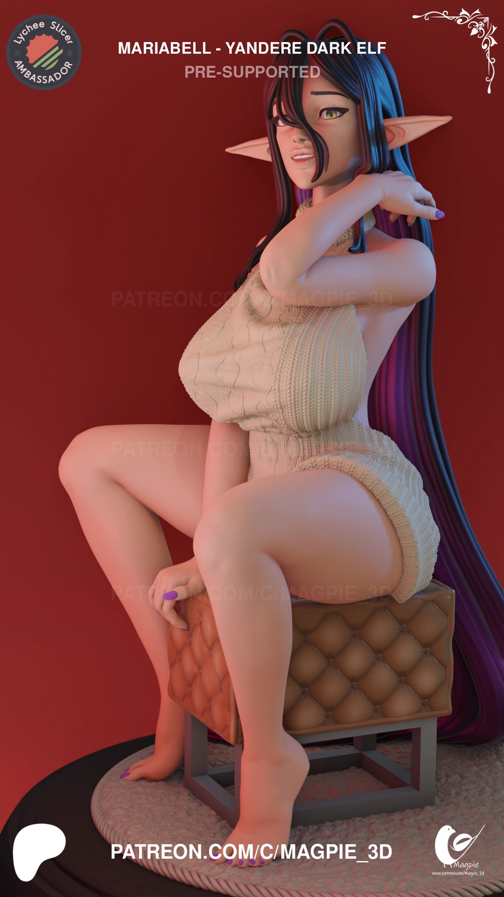 Magpie 3D Mariabelle Yandere Dark Elf