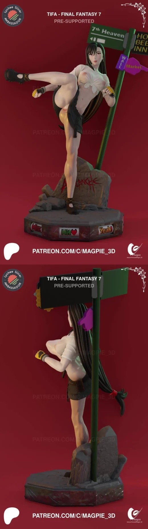 Magpie 3D Tifa Final Fantasy VII nsfw