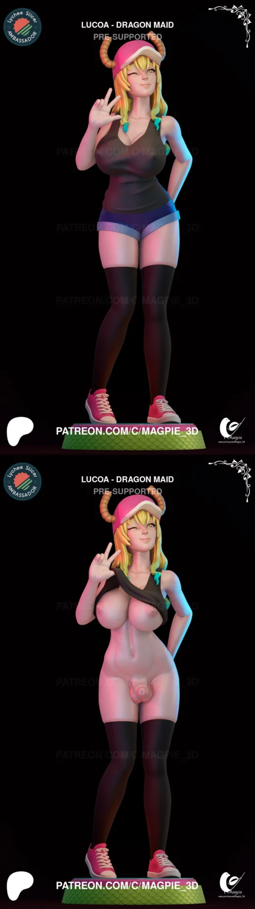 Magpie 3D Lucoa Quetzalcoatl Miss Kobayashis Dragon Maid nsfw+futa