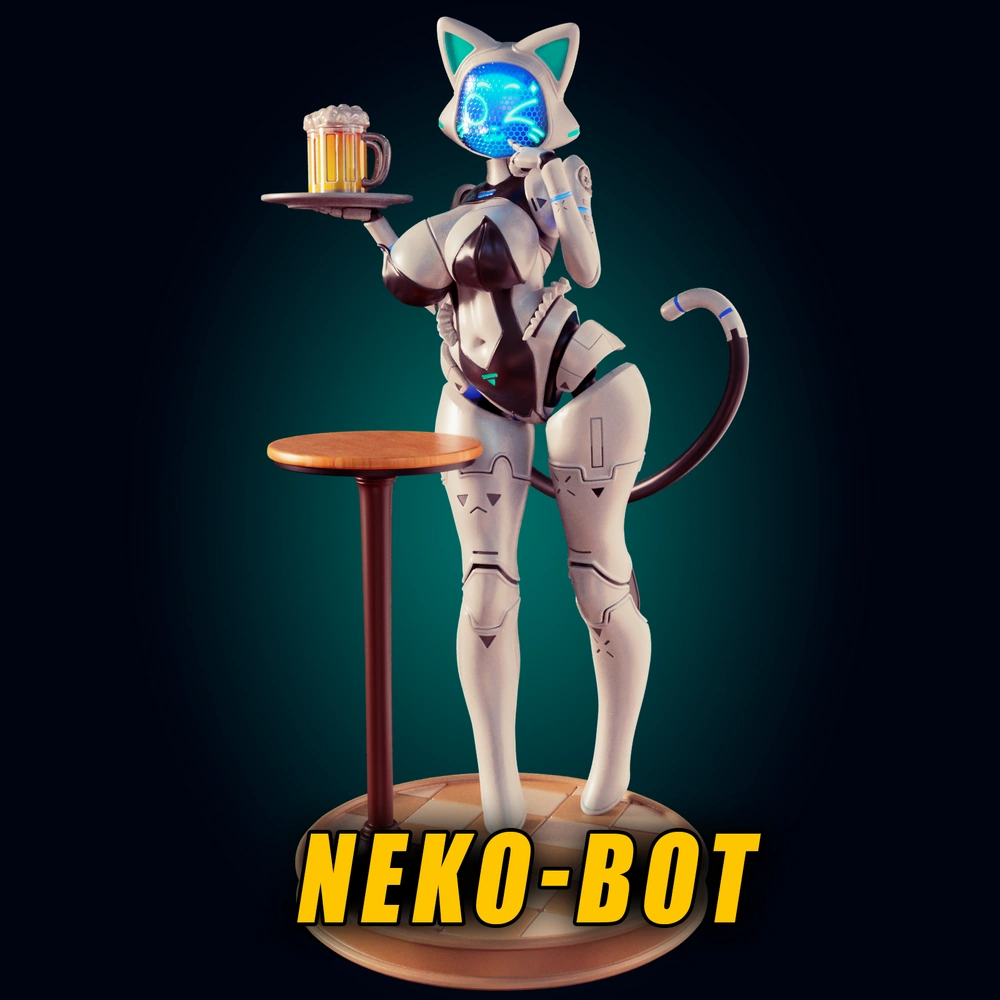 Officer Rhu Neko Bot BellaCat Cat Robot