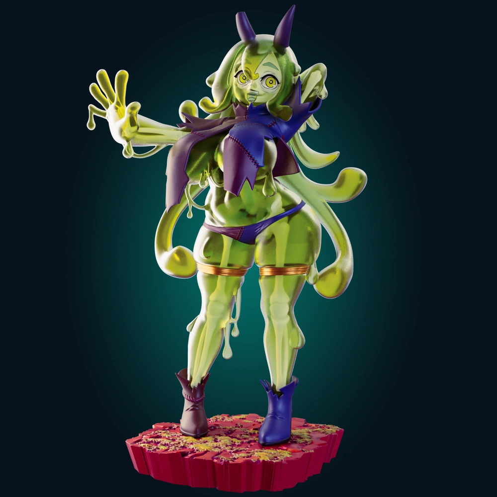 Officer Rhu Skeleton Slime Girl Short & Stacked