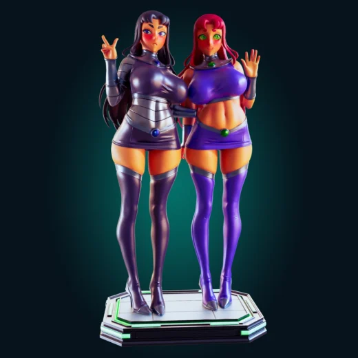 Officer Rhu Starfire & Blackfire nsfw+futa