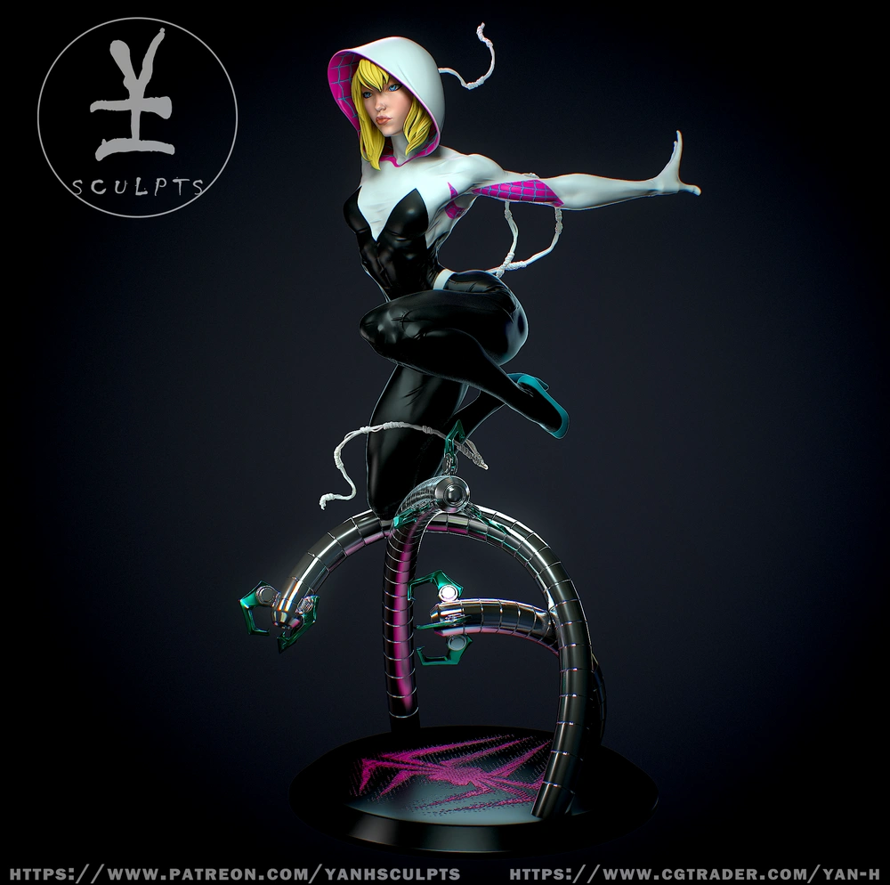 Spider-Gwen @stl_for_Home – STL 3D Print Model | AssetsFree.com Spider Gwen @stl for Home
