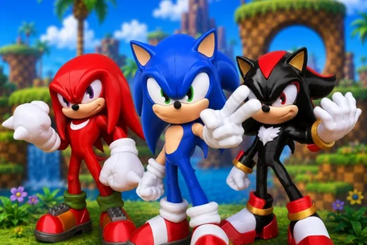 Trio Sonic Shadow Knuckles — Sonic the Hedgehog