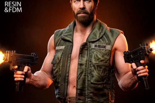 Wicked McQuade Chuck Norris Portrait Bust