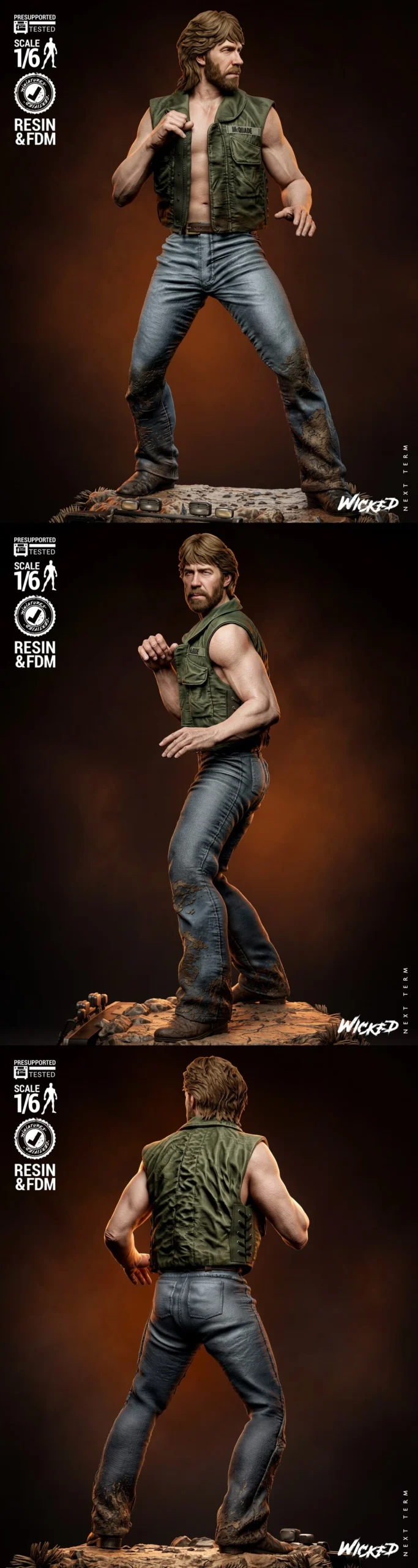 Wicked McQuade Chuck Norris Sculpture
