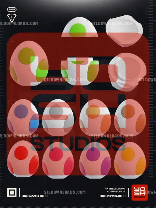 Yoshi Egg Colors i @Print3DWorld
