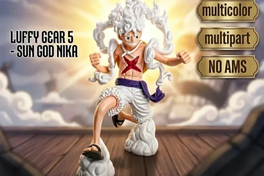 Luffy one piece gear 5 multicolor no ams+