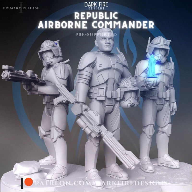 Clone Trooper Paratrooper Commander — Star Wars 3D model