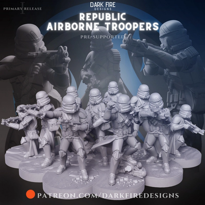 Clone Trooper Paratrooper Squad 2 — Star Wars 3D model