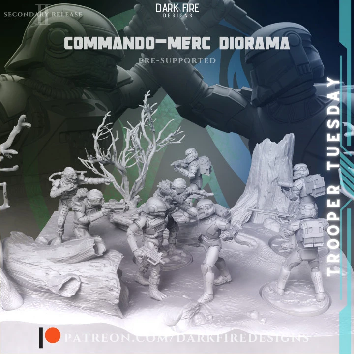 Commando Merc Diorama — Star Wars 3D model