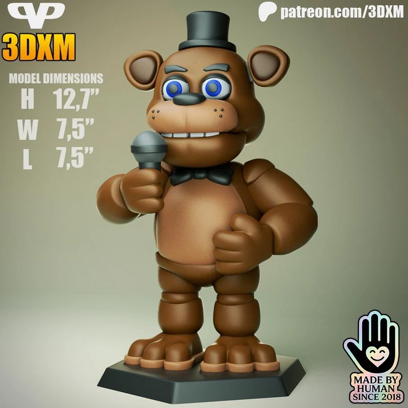 Freddy Fazbear Chibi STL 3MF