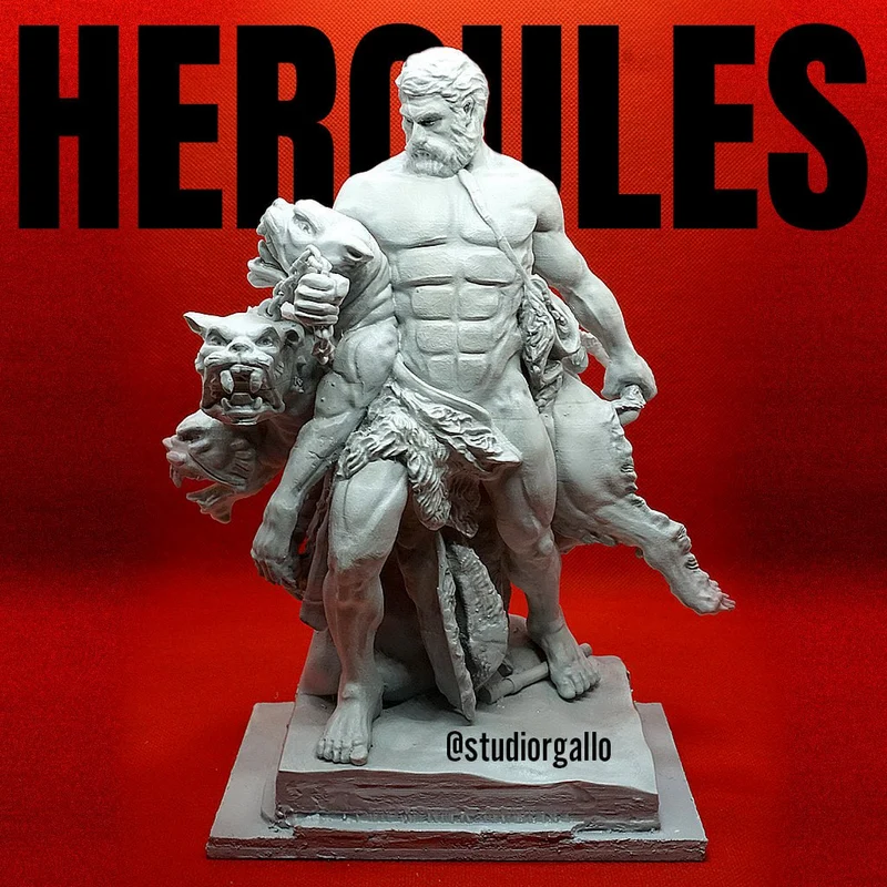 Hercules & Cerberus — Greek Mythology 3D model