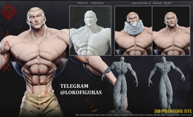 Jack Hanma — Baki 3D model