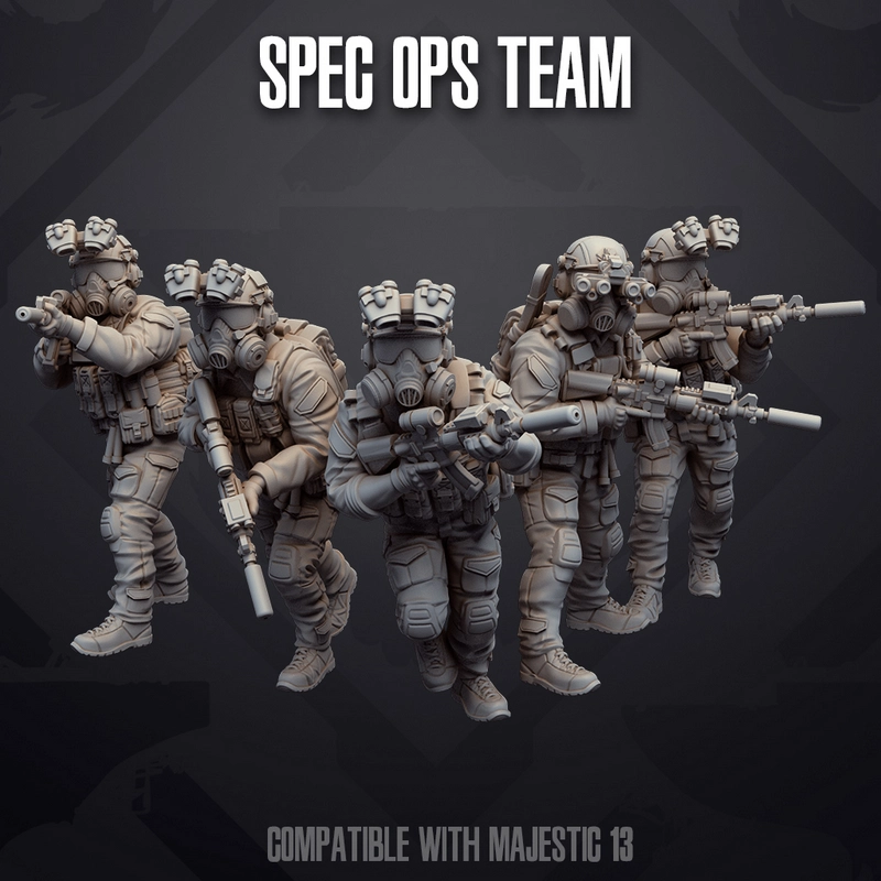 Majestic 13 Spec Ops Team — Sci-Fi 3D model