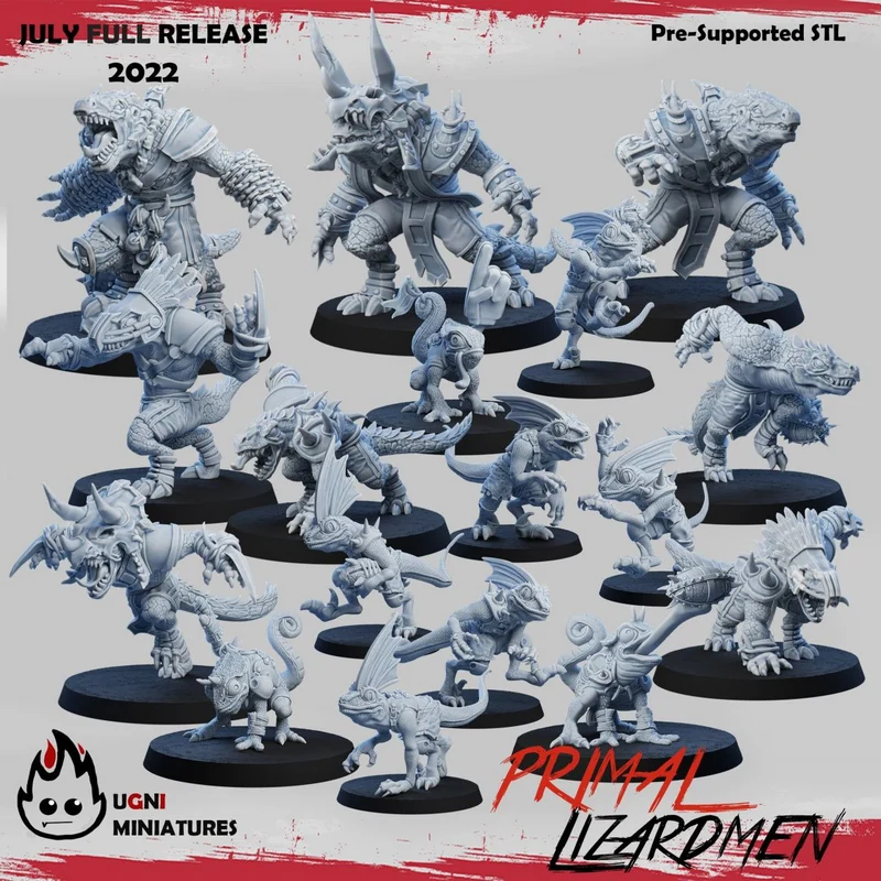 Primal Lizardmen Ugni — Fantasy 3D model