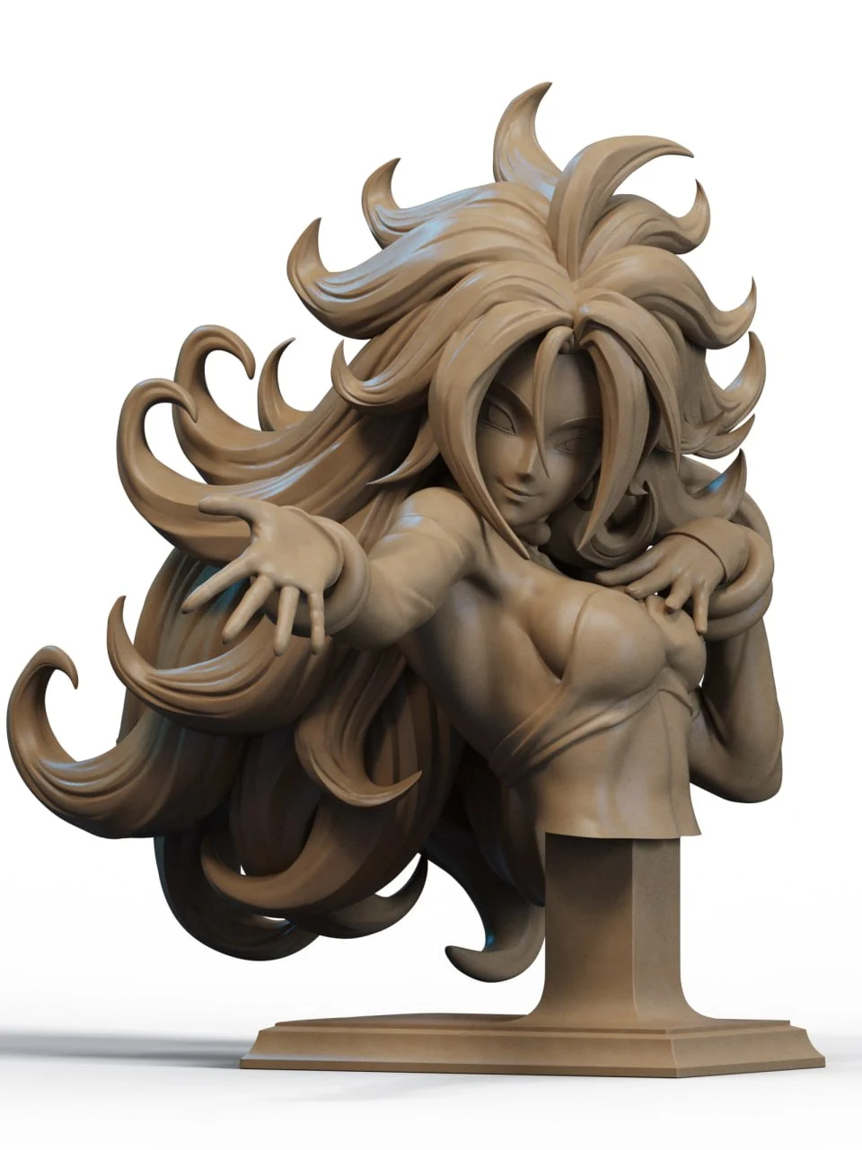 STL Android 21 Bust – STL 3D Print Model | AssetsFree.com STL Android 21 Bust