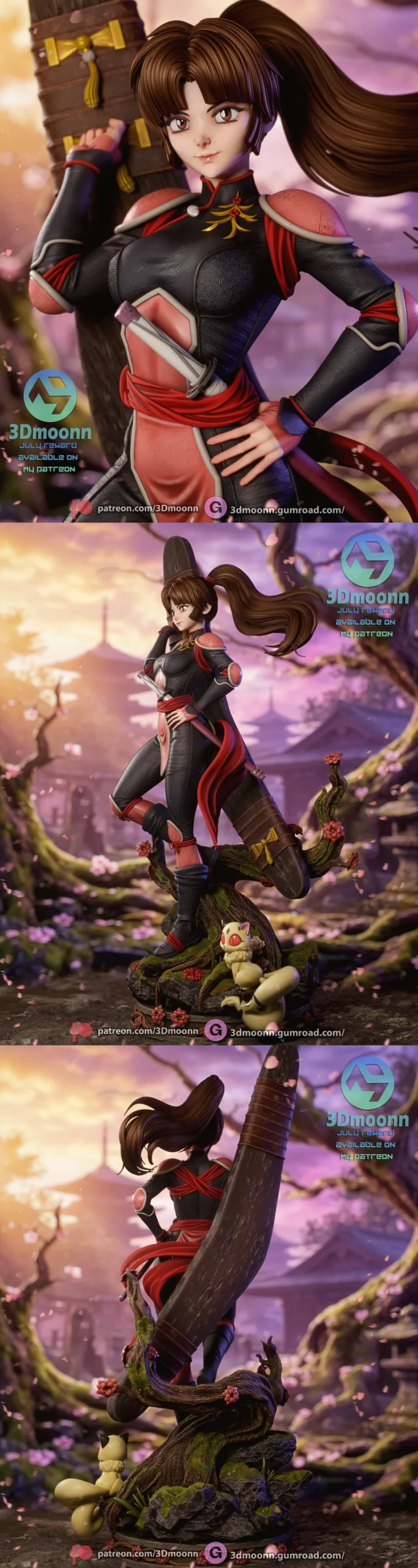 Sango (InuYasha) 3DMoonn