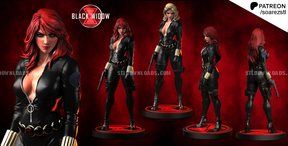Soarez_-_2024-01_-_Black_Widow – STL 3D Print Model | AssetsFree.com Soarez 2024 01 Black Widow
