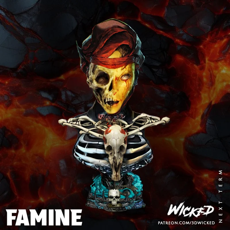 Famine Bust — Marvel 3D model