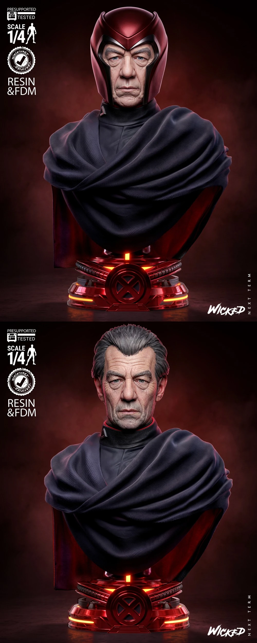 Wicked Magneto Portrait Bust (Non Supported)