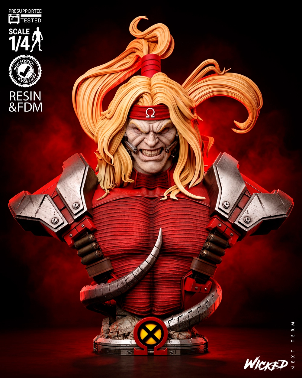 Wicked Omega Red Portrait Bust (Non Supported)