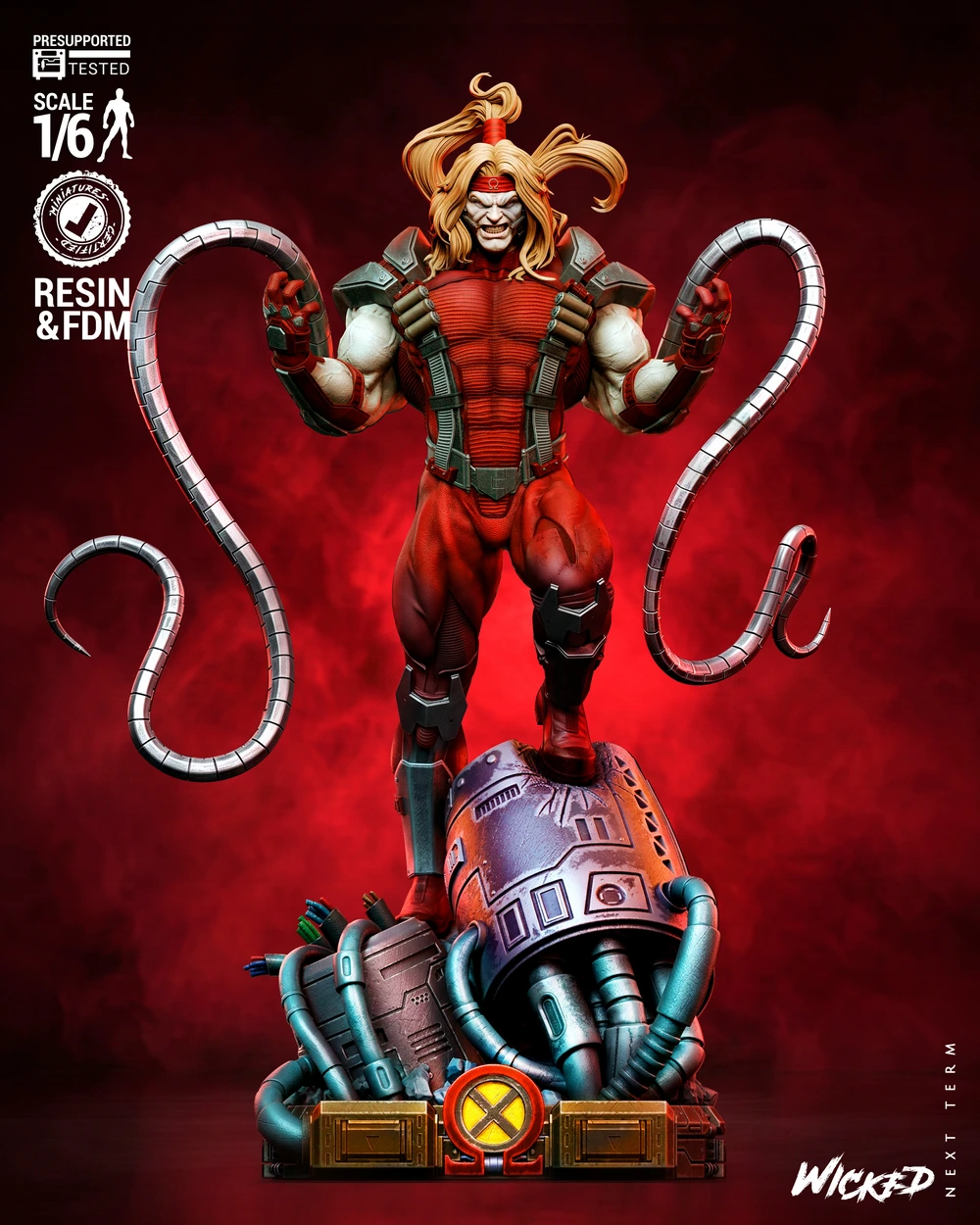 Wicked Omega Red Sculpture (Non Supported)