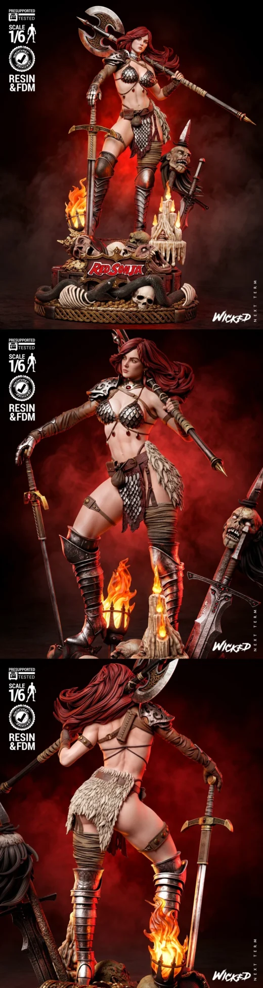 Wicked Red Sonja Sculpture (Non Supported)