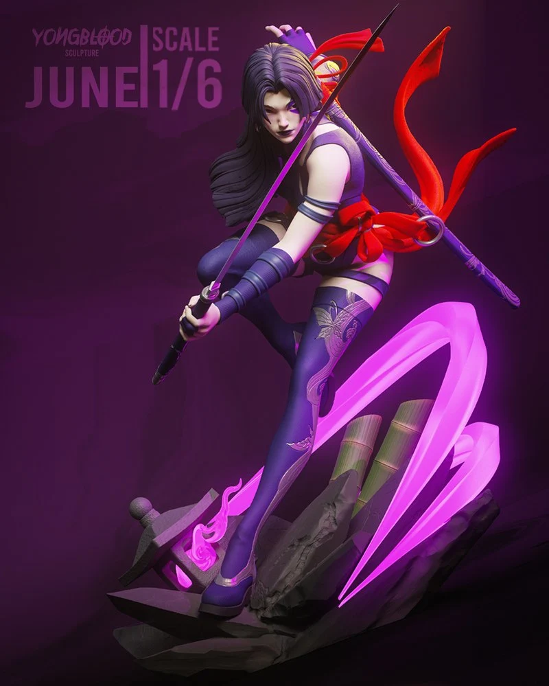 Yongblood Sculpture Psylocke Marvel Rivals