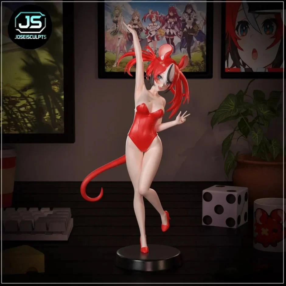 Josei sculpts Hakos Baelz hololive Bunny Suit Version