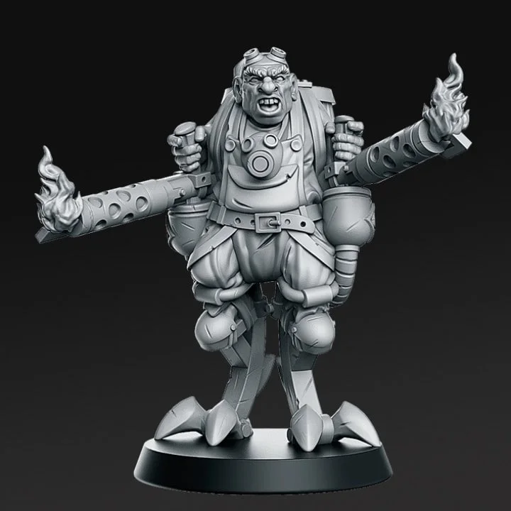 Pyro Dwarf — Fantasy 3D model