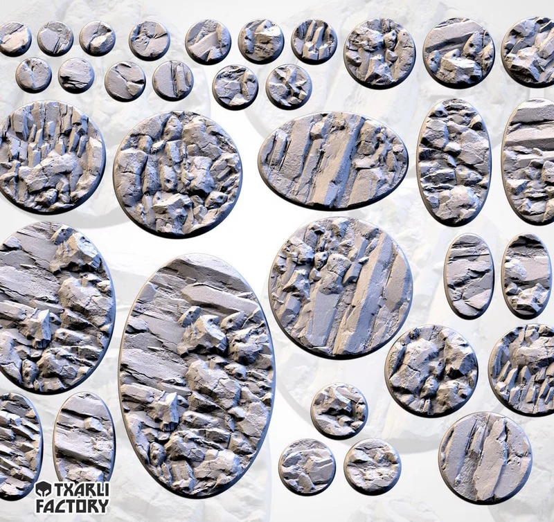 13 Stony Bases — Tabletop 3D model