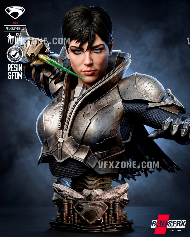 Faora-Ul Bust — DC Comics 3D model