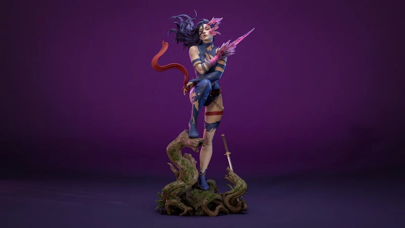 Savage Land Psylocke — Marvel 3D model