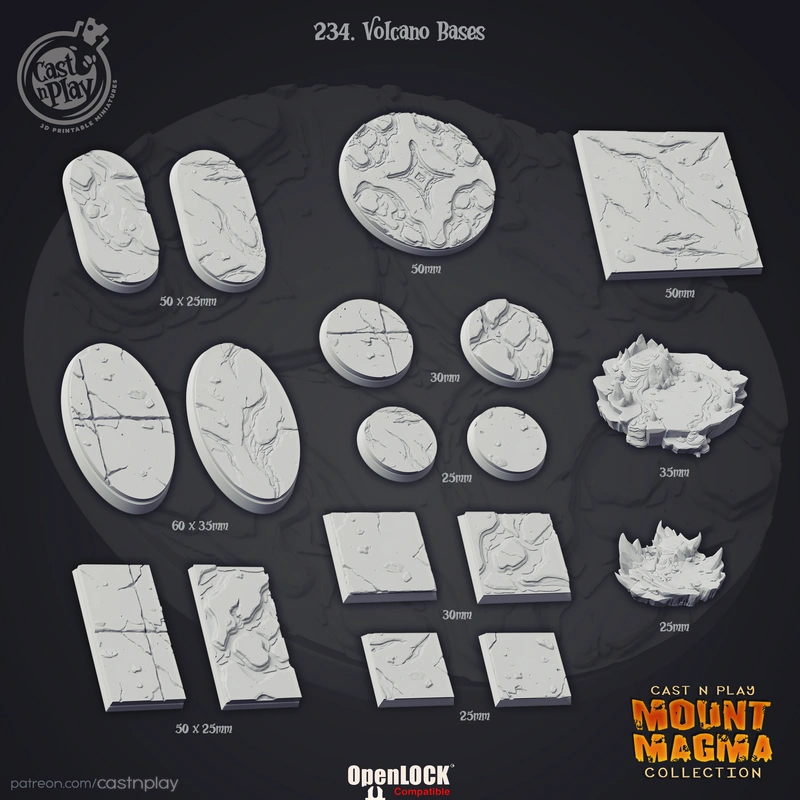 Volcano Bases — Tabletop 3D model